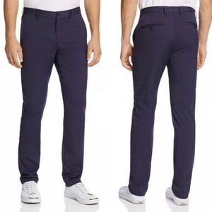 Theory Sz 33 Zaine Slim Fit Pants Navy Blue Stretc